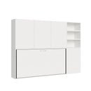 Letto Singolo a Scomparsa Composizione F Kando H194,4 Bianco Frassino con Materasso