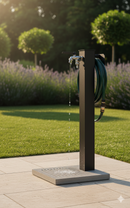 Fontana da Giardino con Rubinetto Base e Portagomma Belfer 42/QRRB Antracite
