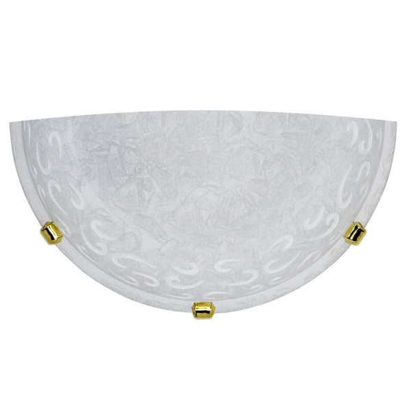 Wandleuchte 1xE27 Haken Gold Weiß Cracked Glass E-Energy Asia acquista