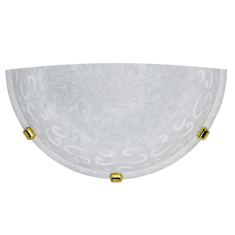 Applique 1xE27 Ganci Oro Vetro Screpolato Bianco E-Energy Asia