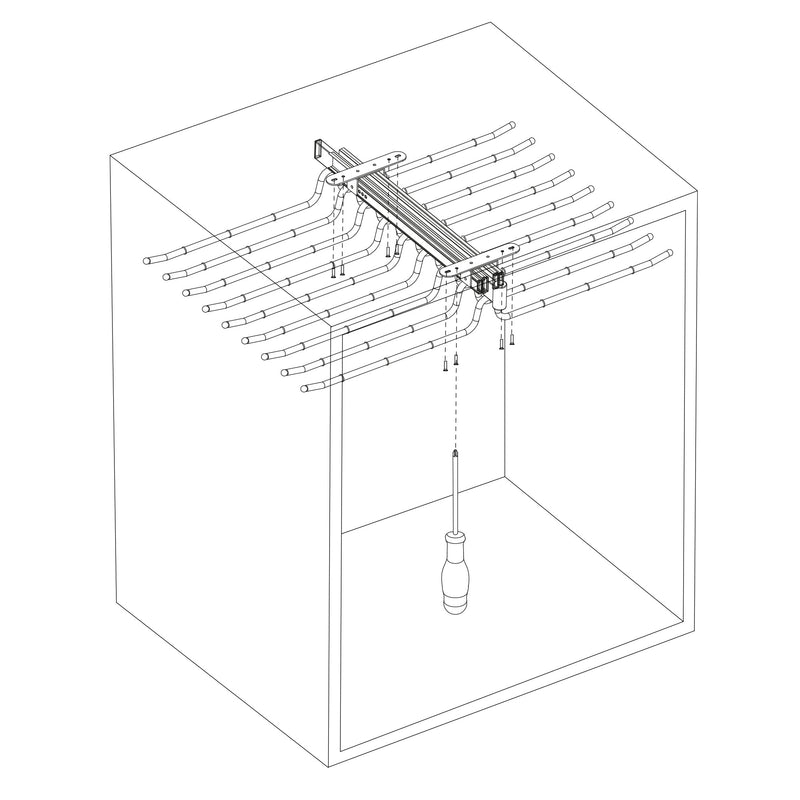 Porta Pantaloni Doppio Estraibile per Armadio 18 Posti in Acciaio Emuca Cromato