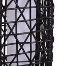 Lanterna Lampada LED da Giardino con Copertura in Rattan Sintetico Caffè 19x19x68 cm 