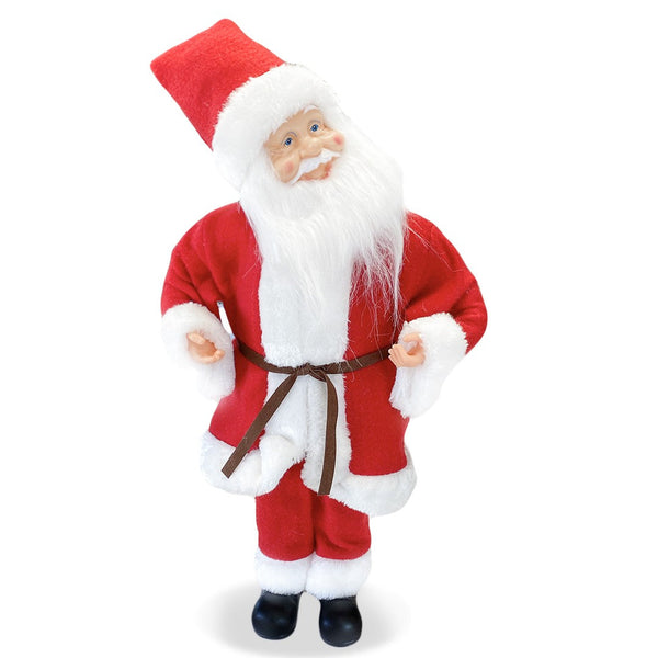 sconto Spieluhr Weihnachtsmann H45 cm mit Geräuschen und roter Bewegung