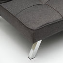 Divano Letto 175x83x74 cm in Tessuto Grigio Scuro