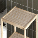 Mobile Bagno 4 Ripiani 33x31x110 cm in Bambù   