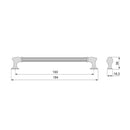 Set 20 Maniglie per Mobili 160 mm in Alluminio Emuca Suez Nero