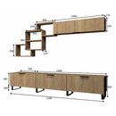 Parete attrezzata LOSTA rovere 210 cm