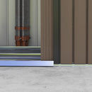 Casetta Box Da Giardino 2,1x1,3m con Prese d'Aria e Doppia Porta Scorrevole in Metallo Marrone  