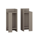 Set 2 Comodini 25x25x60 cm in MDF Elos Light Mocha