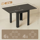 Tavolo da Pranzo Allungabile per 4-6 Persone 70-140x80x77,5 cm in Legno e Acciaio  Nero      