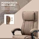 Sedia Operativa da Ufficio Massaggiante con Poggiapiedi e Telecomando 65x61x105-113 cm Marrone 