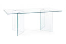 Tavolo Iride Rettangolare 180x90 Fisso in Vetro
