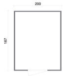 Casette Box da Giardino in Legno Porta Utensili 200x167x214 cm con Porta e Finestra Ecla Salmone