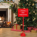 Cassetta della Posta di Babbo Natale 110 cm Rossa