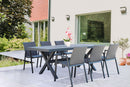 Tavolo Mackay 200x100x75 h cm in Alluminio Antracite