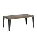  Tavolo Allungabile 120-224x90x77 cm Flame Premium Tortora Telaio Antracite