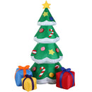 Gonfiabile Albero di Natale con Regali 210 cm con Luci LED da Esterno in Poliestere 190T      