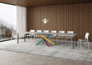Tavolo Allungabile 140/400x90 cm Volantis Cashmere Gambe Multicolore 4/B      