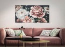 Dipinto su Tela Red Flowy 120x3,7x60 cm in Legno di Pino e Canvas Multicolor