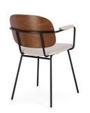 Set 2 Sedie 57x60x80 cm Sienna in Tessuto Beige