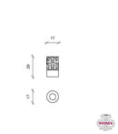 Biocamino da Tavolo 16,5x16,5xH27 cm in Metallo e Vetro Lighthouse Marrone Scuro