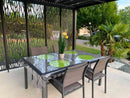 Pergola da Giardino 3,6x3 m in Alluminio con 8 Pannelli Moucharabieh Grigio Antracite