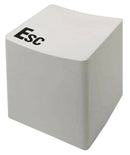 Pouf Poggiapiedi 34x34x38 cm con Scritta Esc Bianco