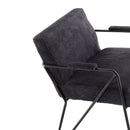 Poltrona Imbottita 64x69x86 cm in Velluto Nero