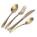 Servizio Set di Posate 24 Pezzi in Acciaio Inox VdE Tivoli 1996 Drop Oro Satinato