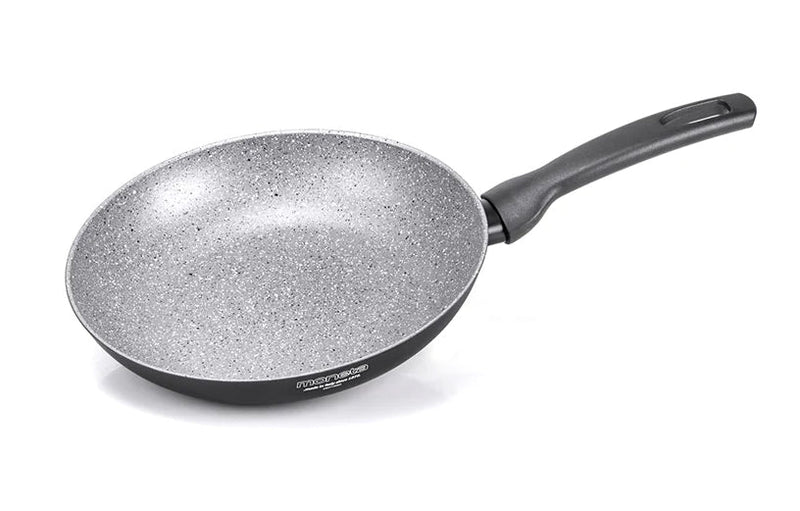 Set 4 Padelle Ø18-22-24-28 cm Antiaderente Induzione in Alluminio Effetto Pietra Moneta Insieme