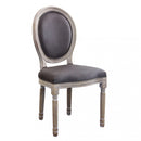 Sedia Constance 48x46x96 h cm in Velluto Tortora