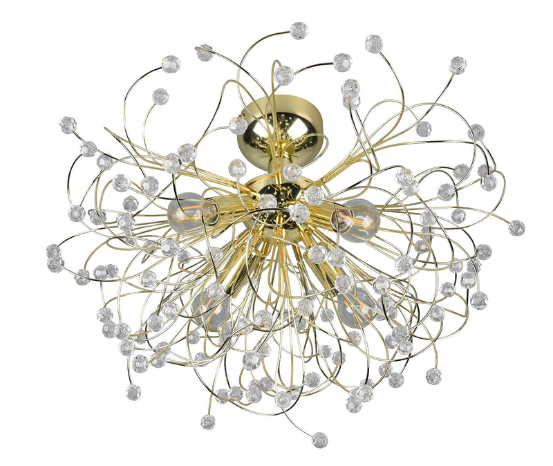 Plafoniera da Interno Attacco E14 in Metallo Ottone lucido