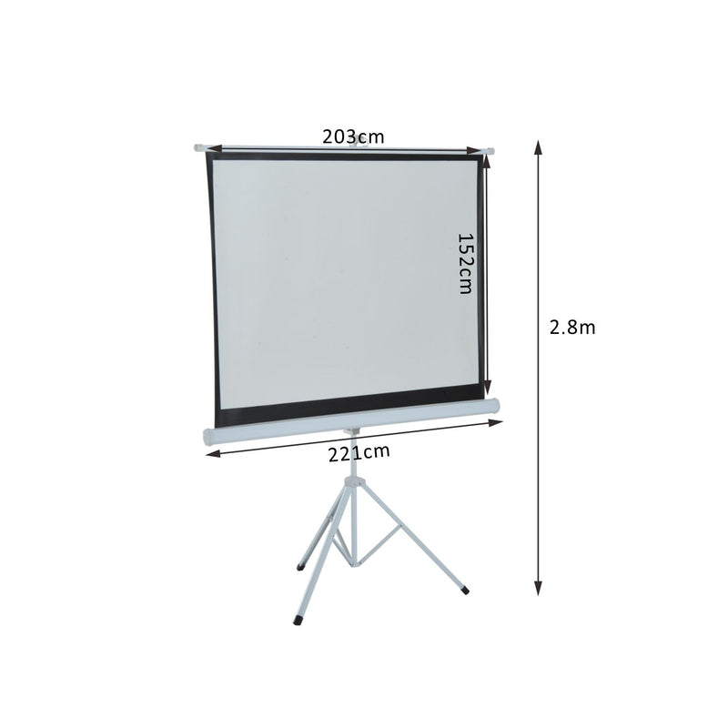Schermo di Proiezione 100 Pollici con Treppiedi Formato 4:3 