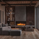 Camino a Vapore Elettrico Bifacciale Angolare a Destra 120x50x40 cm Invapo Corner P1200 con Ricarica Automatica Nero      