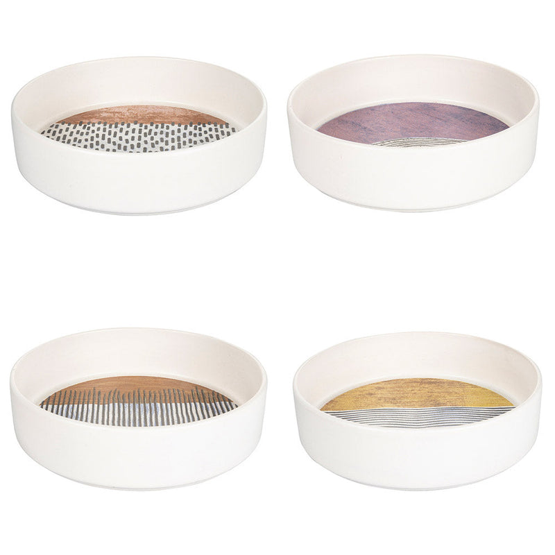 Set 4 Piatti Fondi Ø21x6 cm  in Ceramica VdE Tivoli 1996 Switch