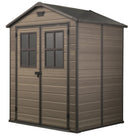 Casetta da Giardino Porta Attrezzi 185,8x227x236,8 cm in Resina Keter Scala 6x8 Noce