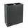 Pattumiera per Raccolta Differenziata 3 Scomparti Capacità 180 lt 90x30x80 cm in Acciaio Antracite