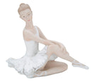 Ballerina Dicy Seduta 14x8x8 cm in Resina Bianco