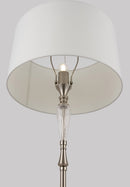 Lampada da terra Neoclassic in Metallo e Vetro Alicante Nickel