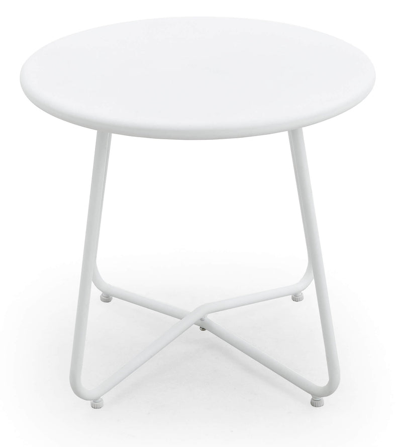 Set Tavolino e 2 Sedie da Giardino in Acciaio Kraus Michelangelo Bianco