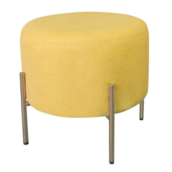 Pouf Poggiapiedi Ø40 cm in Tessuto Kate Giallo acquista