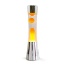 Lampada Lava Lamp 40 cm Base Silver e Magma Giallo