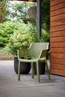 Set 6 Sedie da Giardino Keter Elisa 61x54x79 cm Trama Geometrica Verde Rosso e Giallo 