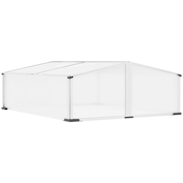 prezzo Gartengewächshaus 120 x 100 x 31-41 cm mit zu öffnendem Dach aus transparentem Polycarbonat