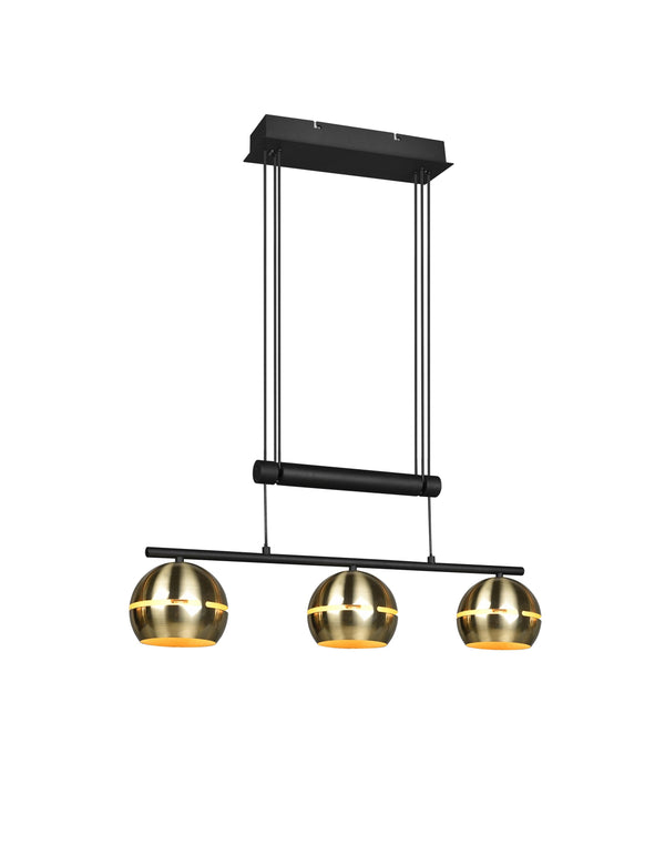 sconto Innenpendelleuchte E14 aus satiniertem Messingmetall