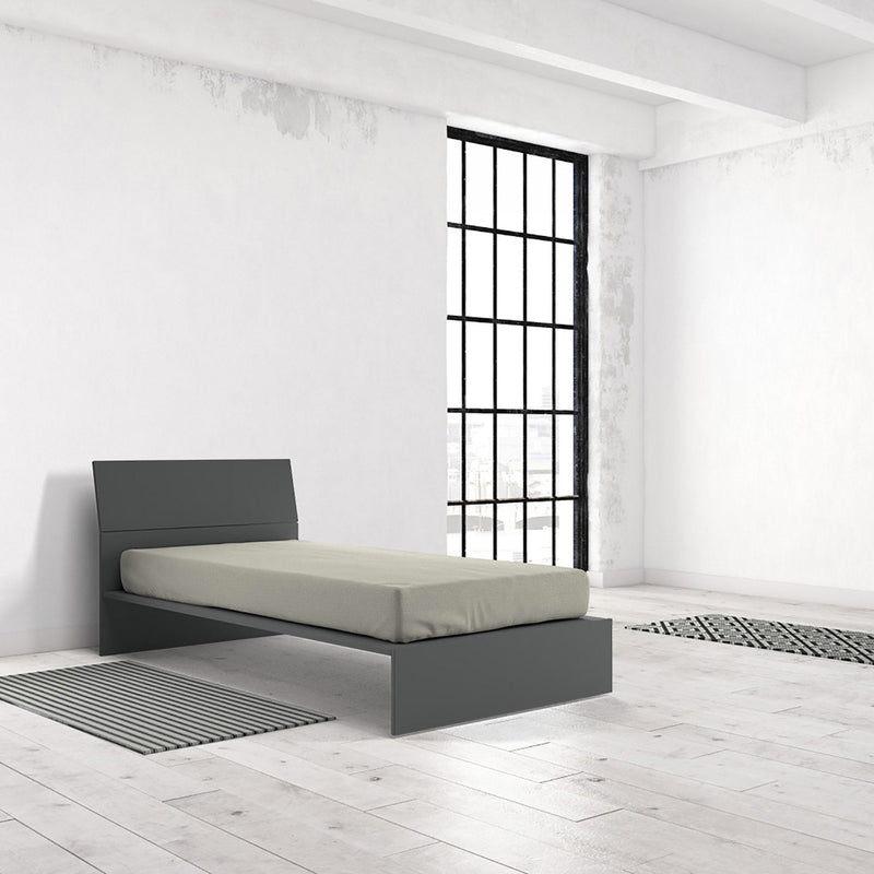 Lenzuolo Sotto con Angoli ed Elastico Tinta Unita Panna