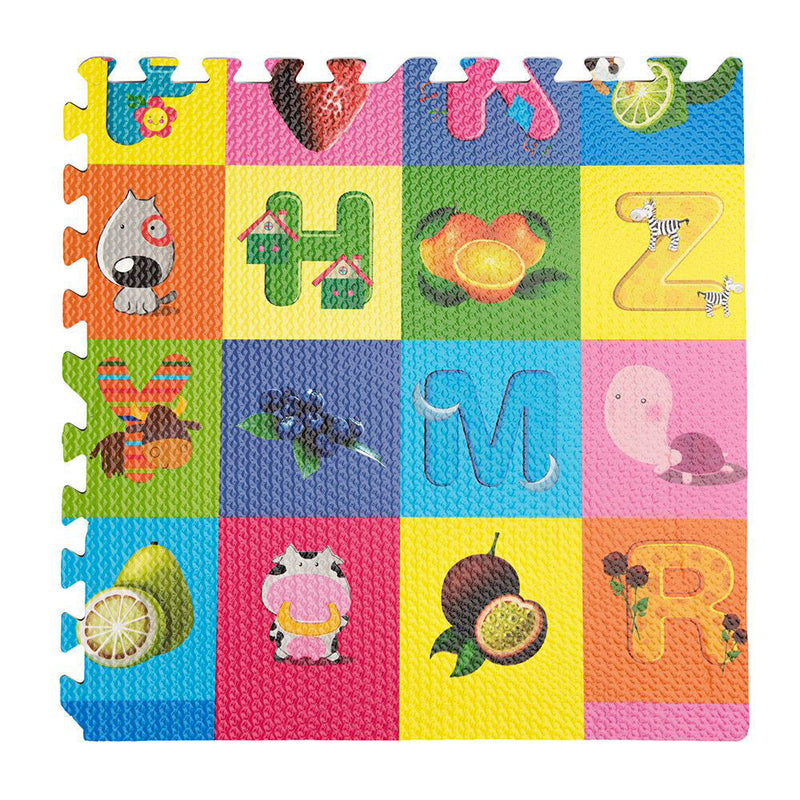 Tappeto Puzzle per Bambini 4 Pezzi 60x60 cm Frutta