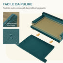 Cuccia Divano per Cani Grandi Sfoderabile e Lavabile 100x62x32 cm Verde 