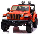 Macchina Elettrica per Bambini 12V 2 Posti con Licenza Jeep Wrangler Rubicon Arancione