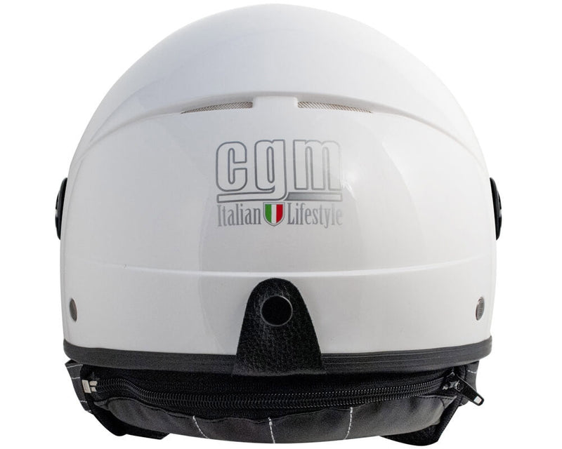 Casco Demi-Jet per Scooter CGM Malindi 104A Bianco Metal Varie Misure